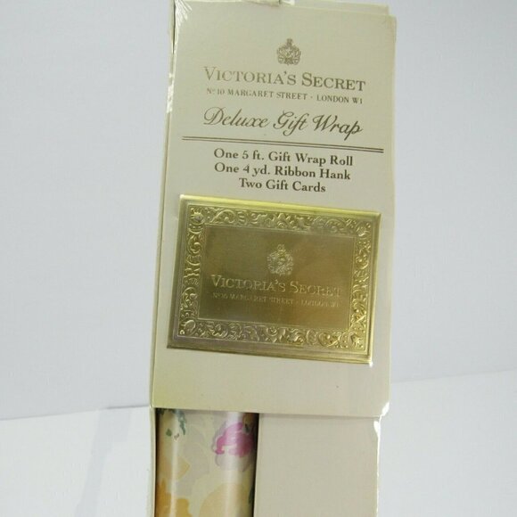 Vintage Victoria's Secret Roll Gift Wrap Ribbon Floral Flowers Wrapping Paper - Picture 3 of 5